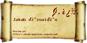 Jakab Ézsaiás névjegykártya